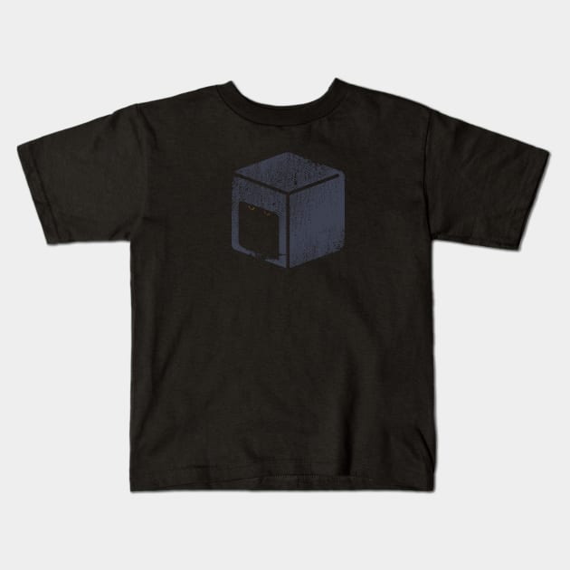 Dark Side of the Cube Kids T-Shirt by jeromeberena